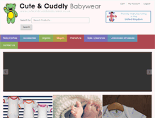 Tablet Screenshot of cuteandcuddlybabywear.co.uk